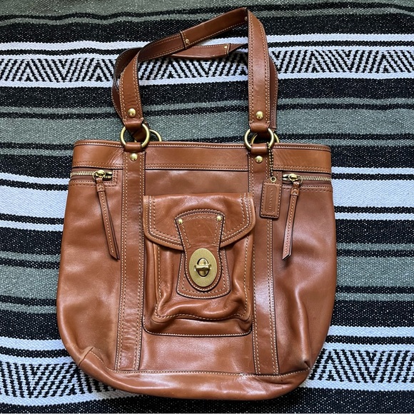 Coach | Vintage 65th Anniversary Legacy Gigi Vachetta Leather Tote Bag - Picture 1 of 9